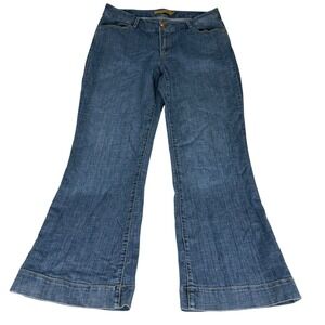 Seven7 Luxe Women's Blue Denim Wide Leg Flare Jeans Trousers Size 18